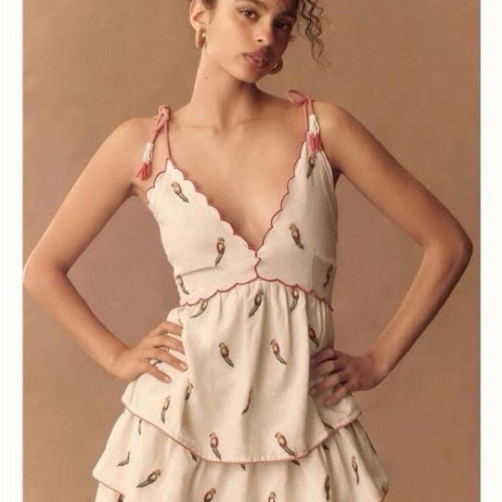 Farm Rio Tassled Parrot Dress